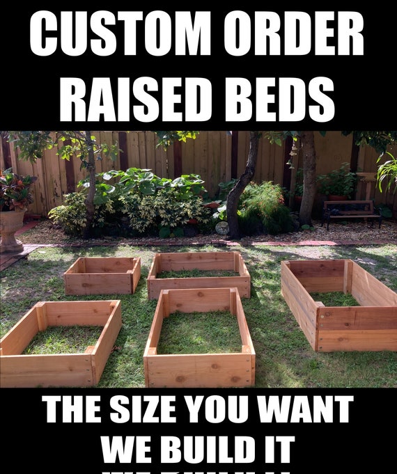 Raised Garden Bedcustom Ordercedar Garden Bedgardening Etsy