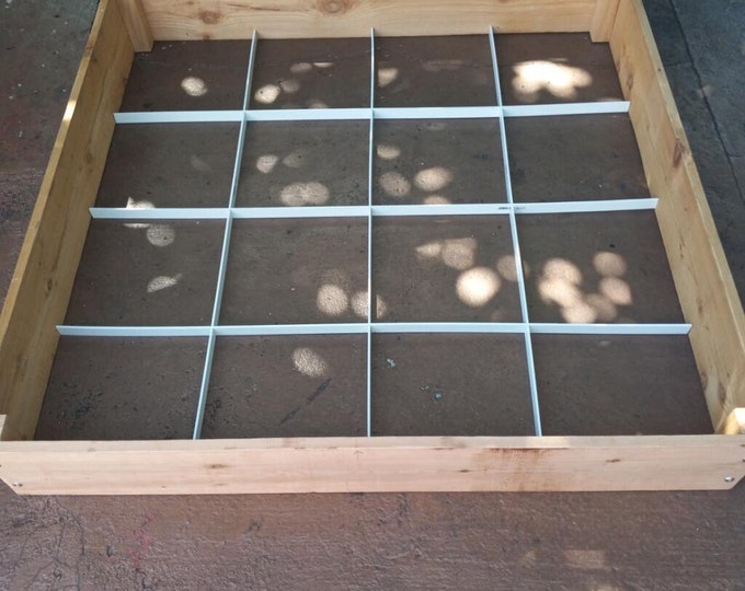 Square Foot Gardening 4x4 raised garden bed-Raised Garden bed-Cedar raised bed-4x4 real interior size-4x4 planter-4x4 grid -Christmas gift