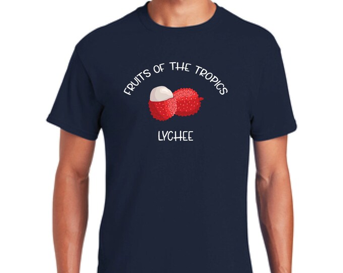 Lychee fruit shirt-Gift dad-permaculture tee- Dad T-shirt-Tropical Fruits t-shirt T-shirt-Father's day gift-Christmas gift-Gift for son gift