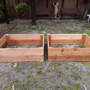 Raised garden bed-Cedar garden bed-3x4 15 inches tall-gardening planters-vegetable garden bed-Christmas gift -organic gardening-Permaculture