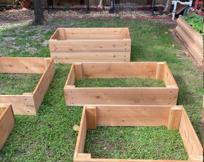 Raised garden bed 4x8-Cedar garden bed-gardening planter-vegetable raised bed-Christmas gift-Father'sday gift-organic gardening-Permaculture