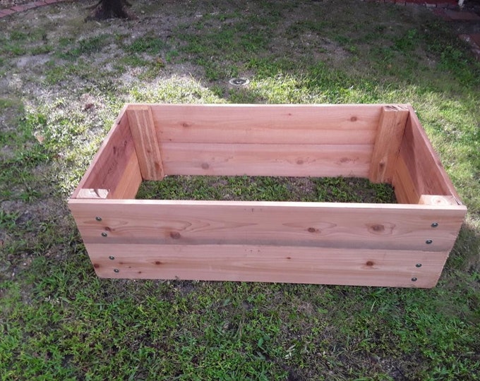 Raised garden bed 2ftx4ftx15inches tall-Cedar gardenbed-gardening planter-vegetable raised bed-Christmas gift-organic gardening-Permaculture
