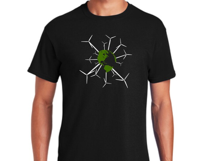 Earth turbine shirt-Gift dad-permaculture tee- Dad T-shirt-Tropical Fruits t-shirt T-shirt-Father's day gift-Christmas gift-Gift for songift