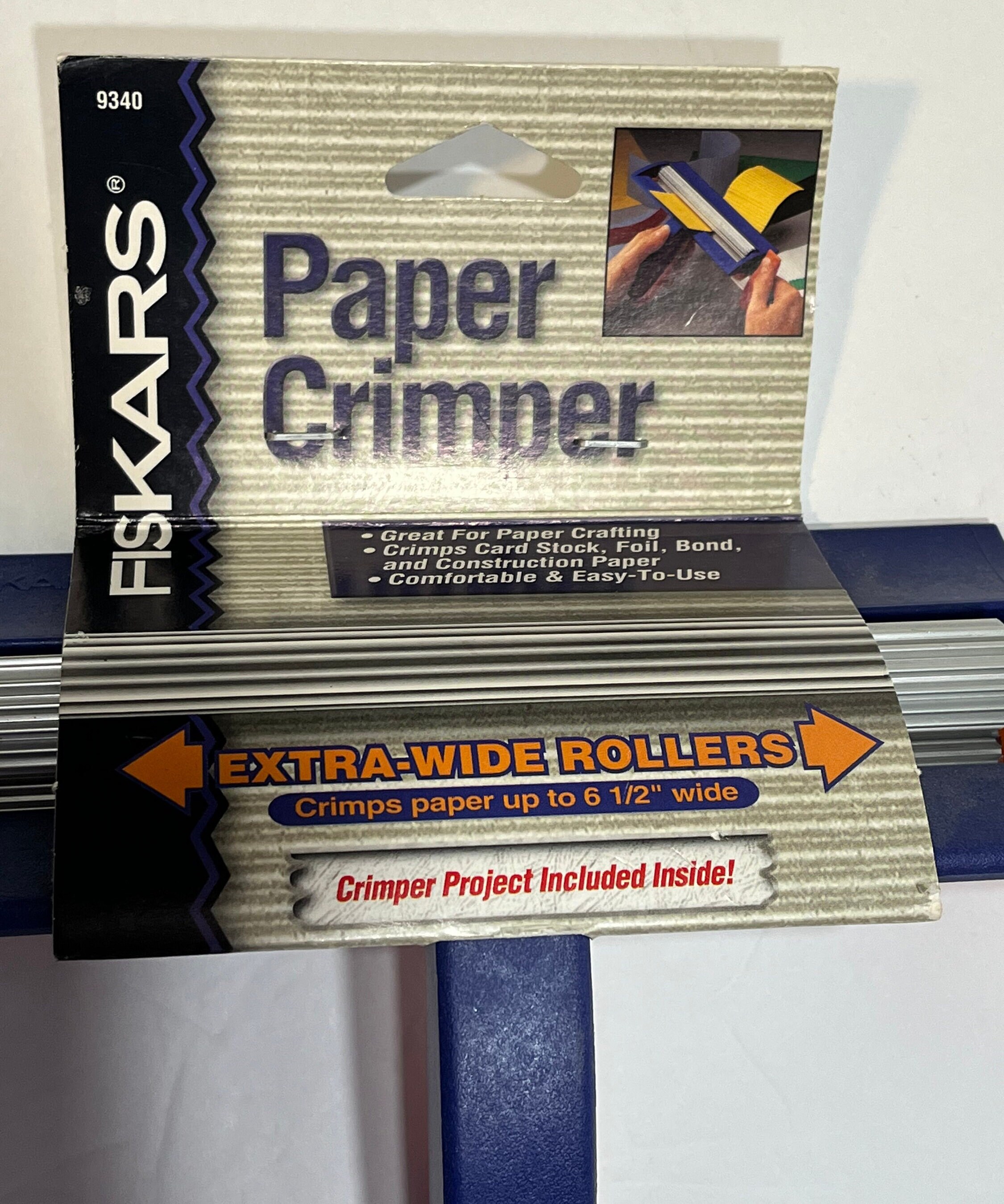 Fiskars Paper Crimper Extra Wide Rollers 9340 cardstock bond foil  construction