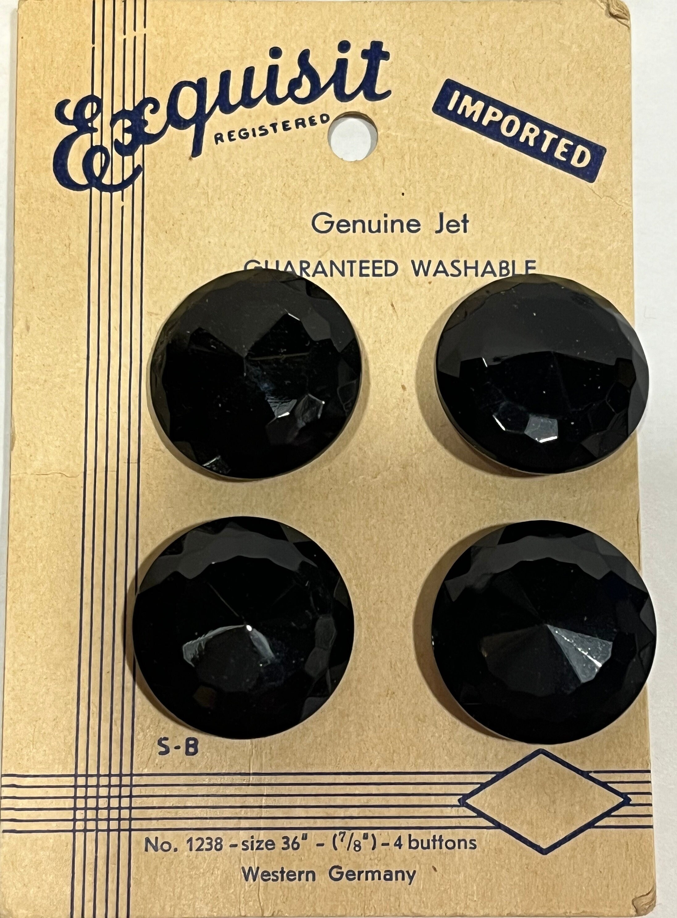 Vintage 40's Buttons: Genuine Jet Button Packs, Imported From Western ...