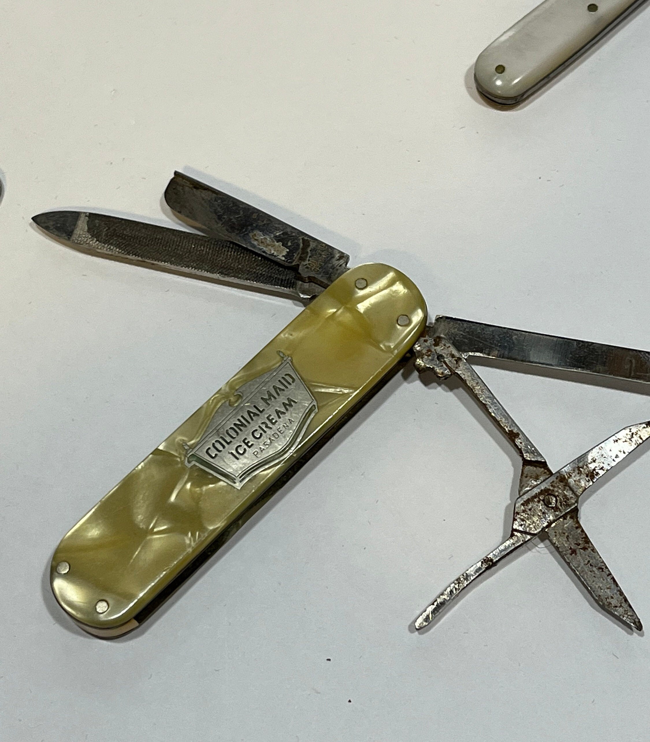 Vintage Collection of Pocket Knives, Some With Advertising, Mt. Fugi