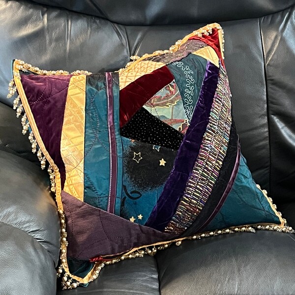 Crazy Quilt Pillows Etsy
