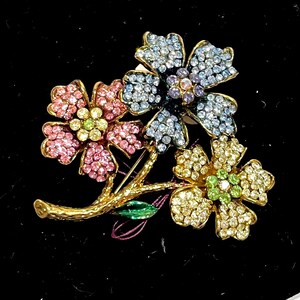 Spilla Chanel Spilla Vintage Elegante Con Fiore Smaltato E Perle, Gioiello Regalo Per Donna, Tema Floreale Spilla Da Donna - Foto 5