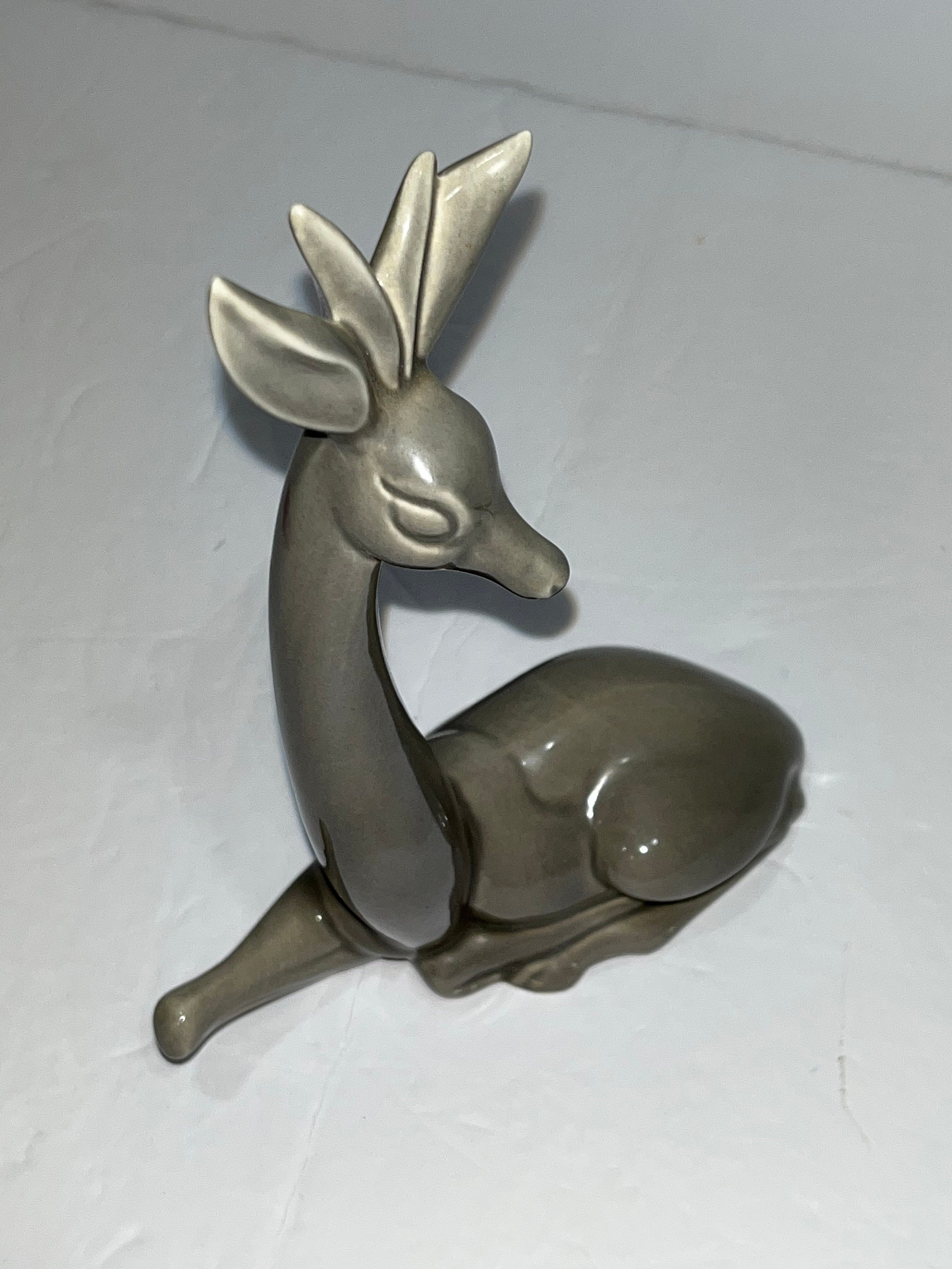 Midcentury Roselane Pottery Deer Figurine Made in Pasadena Etsy