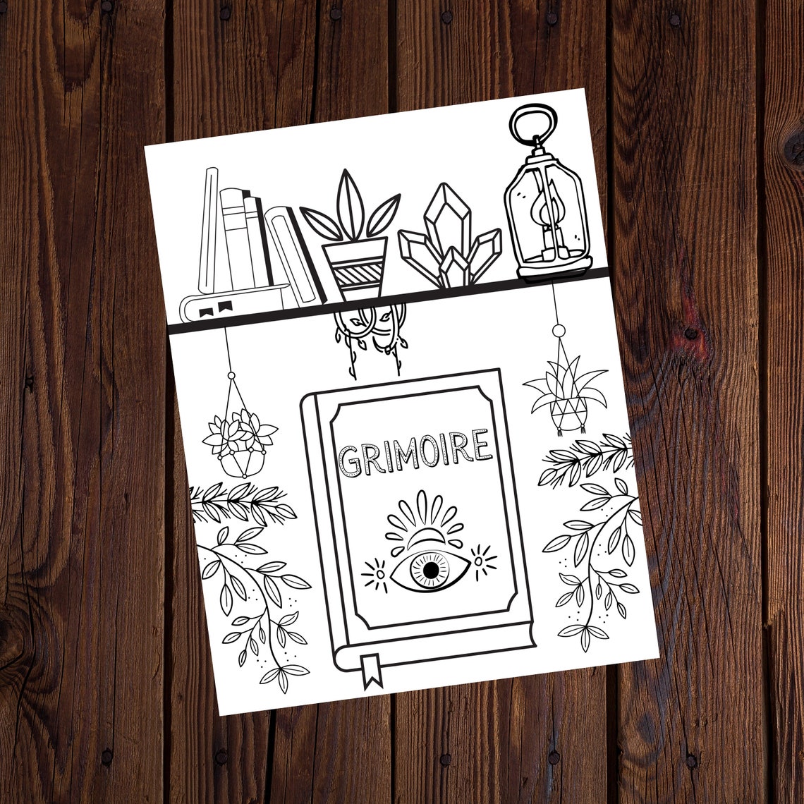 Grimoire Coloring Page Spiritual Digital All Ages - Etsy Canada