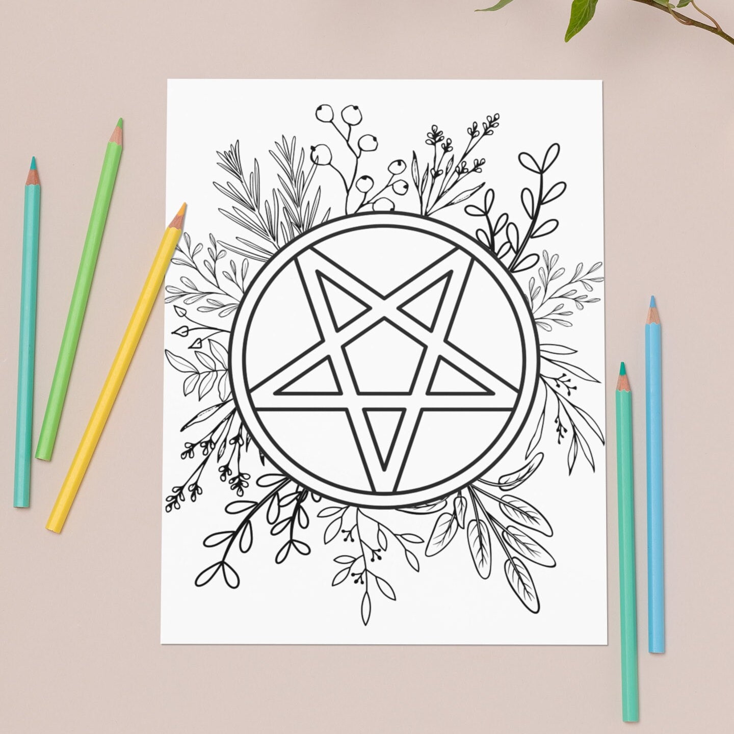 Pentacle Coloring Page