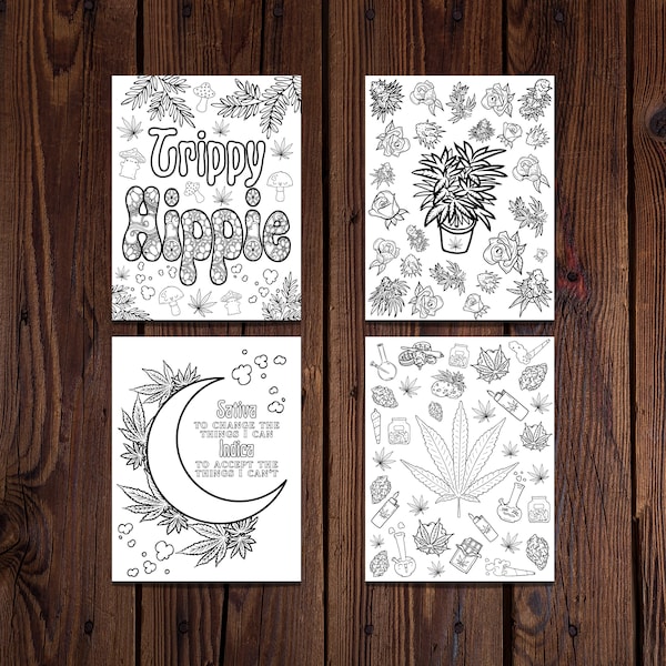 Mushroom Coloring Pages - Etsy