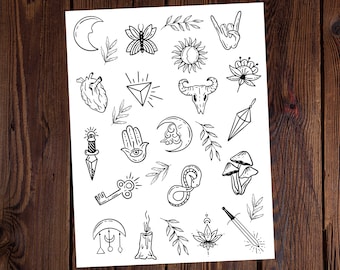 Witchy Things Coloring Page-Magical Coloring Page-Spiritual Coloring Page-Witchy Coloring Page-Serpent Coloring Page-Moon Coloring Page