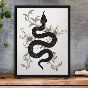 Magic Serpent Wall Art-Printable Wall Art-Home Décor-Witchy Wall Art-Snake Wall Art-Magical Wall Art-Printable Home Décor-Wall Art