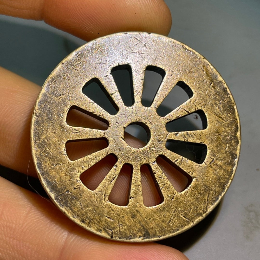 Chinese Antique Pure Handcarved Wheel Paper Pressure Can Be Etsy