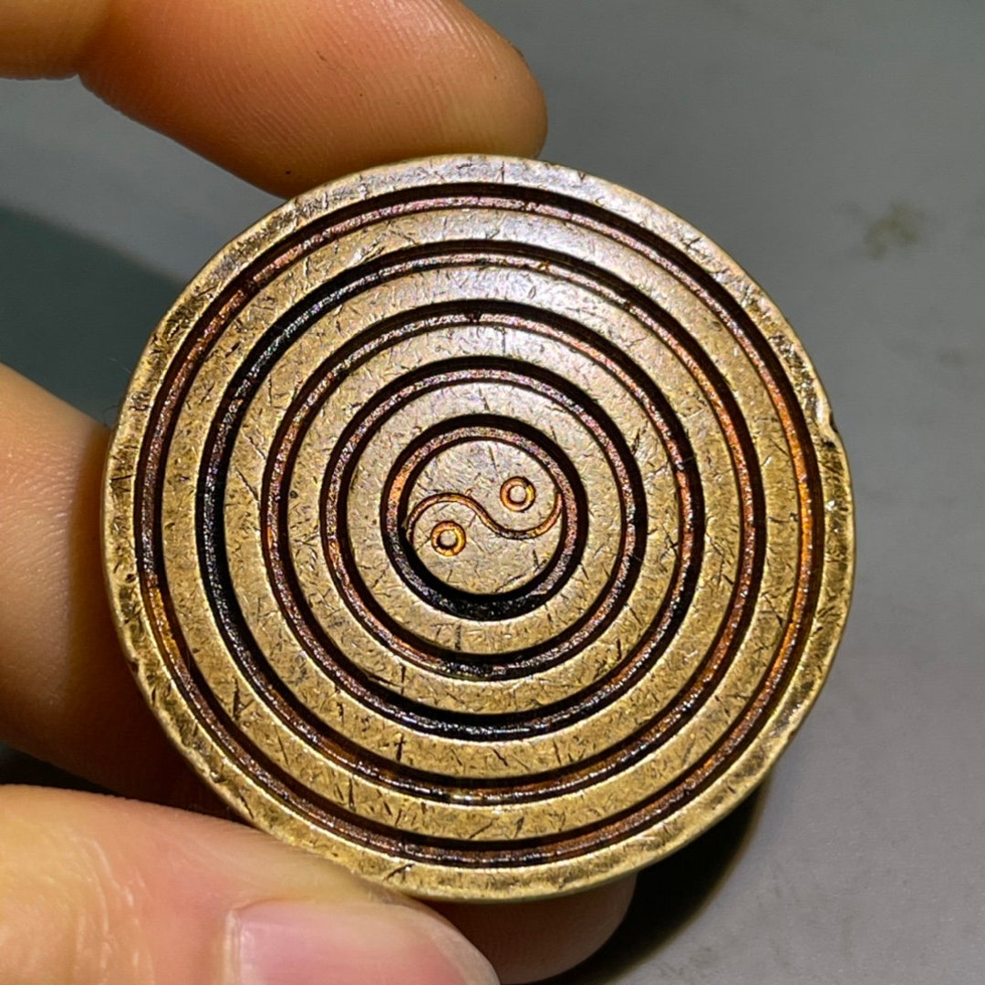 Chinese Antique Pure Handcarved Wheel Paper Pressure Can Be Etsy