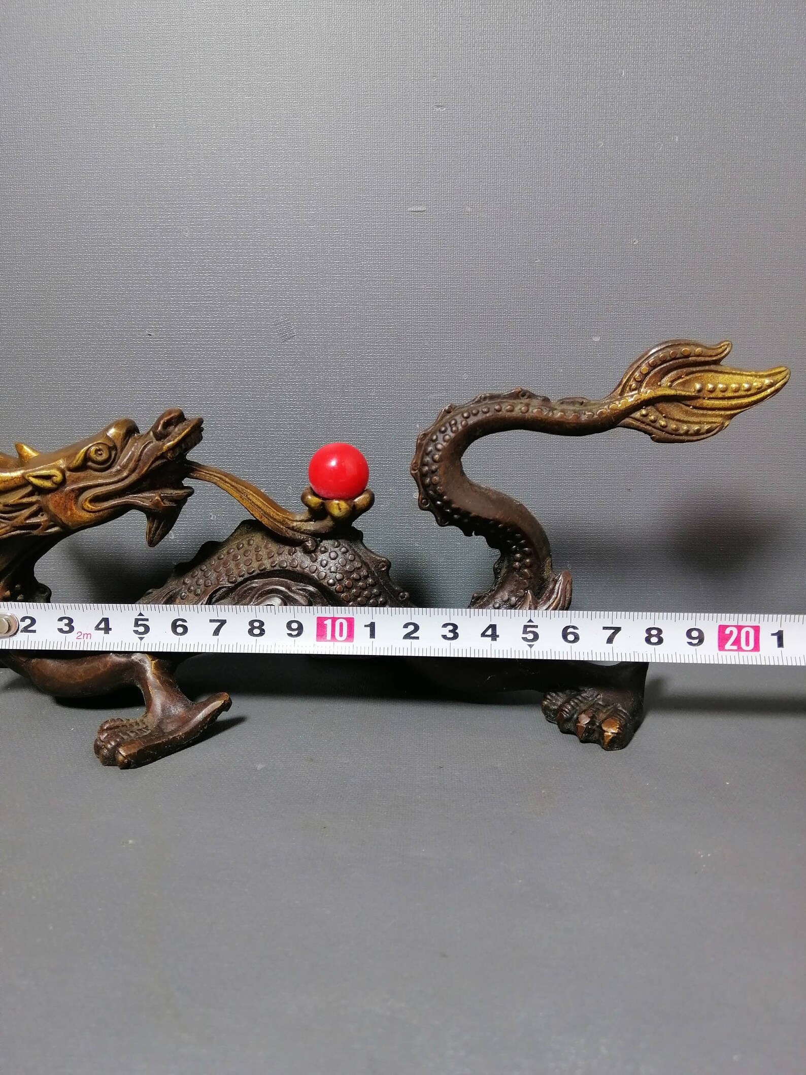 Ancient Chinese Pure Copper Dragon Statue Handcarved Etsy