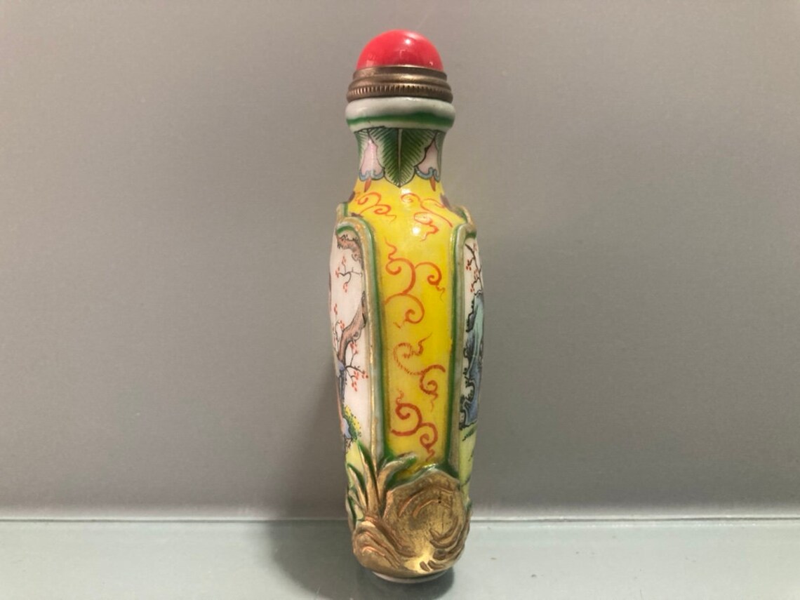 Chinese antique ancient glass Snuff Bottle pure handmade Etsy