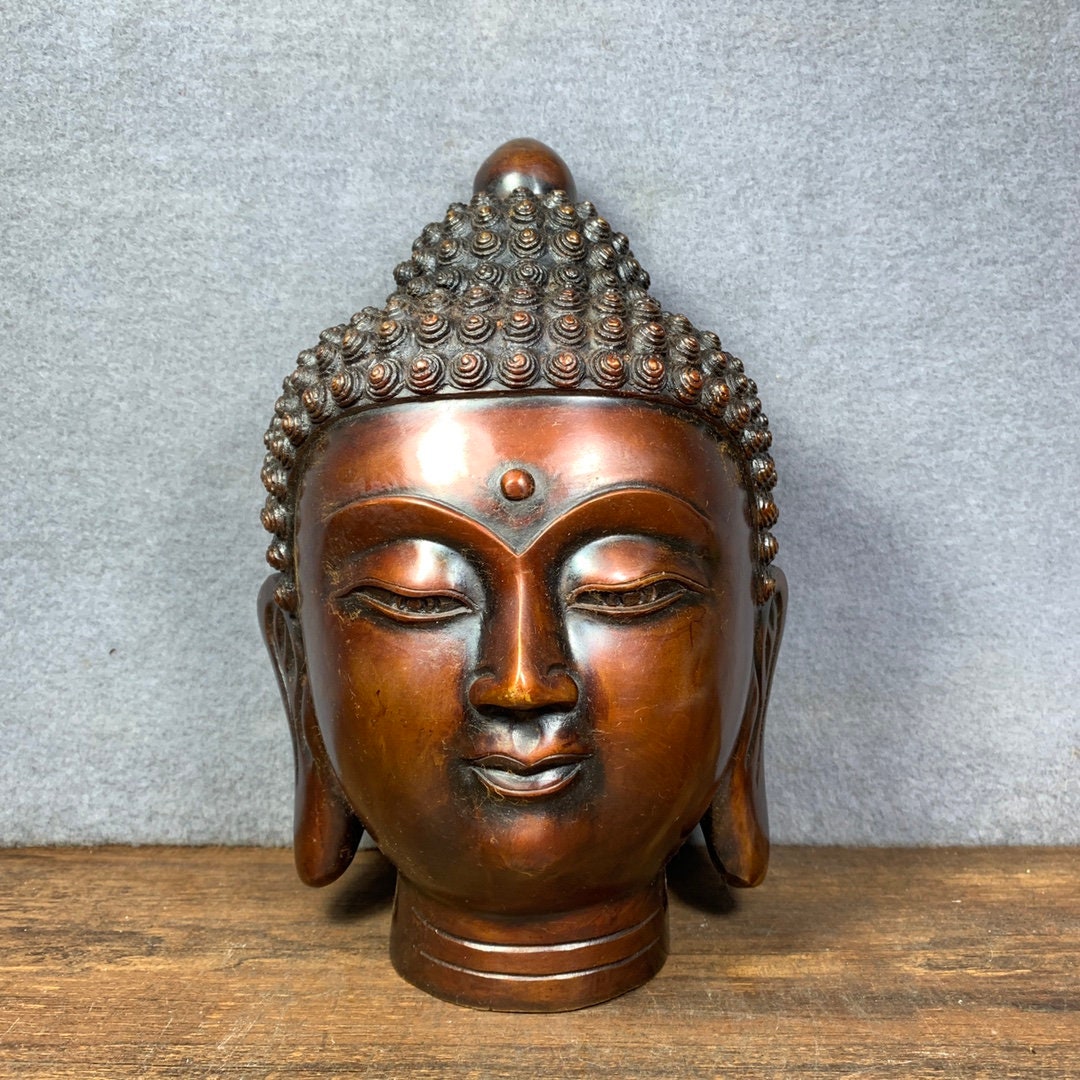 Collection of Chinese antique pure copper Buddha statues