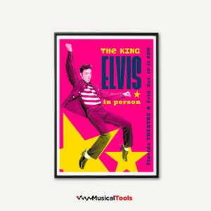 Vintage Elvis Presley Poster - Full Color Printable Design for Wall Art, Tshirt, Tote Bag