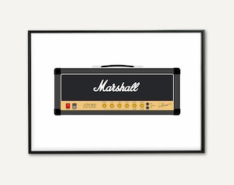 MARSHALL JCM800 Guitar Amp Printable Poster.