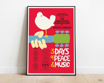 1969 Woodstock Poster - Etsy