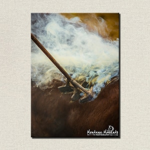 Cattle Branding, Calf Branding, Cowboy Wall Art, Ranch Work, Farm Decor, Ranch Photo Wall Art, Ranch Wall Decor  - &quot;The Brand&quot;