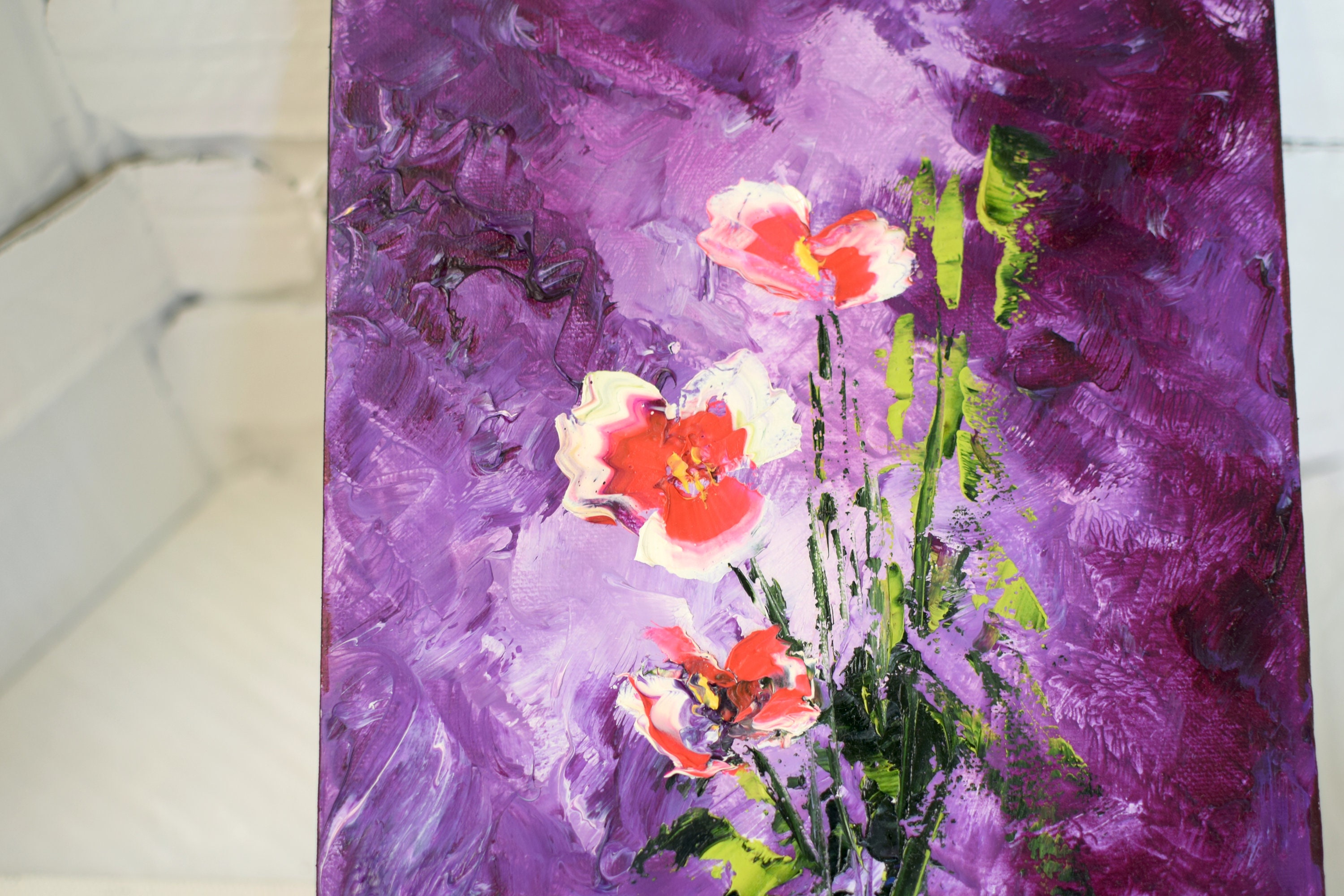 Floral Painting Flower Wall Art Original Painting 16 by Etsy