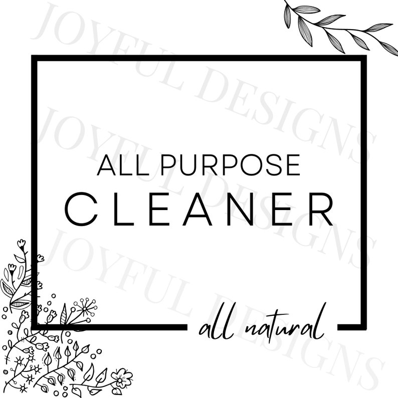 All Purpose Cleaner Label Digital Download Etsy