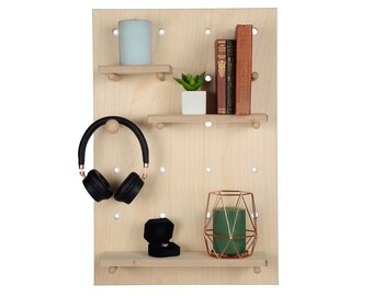 Small Natural Wooden Pegboard