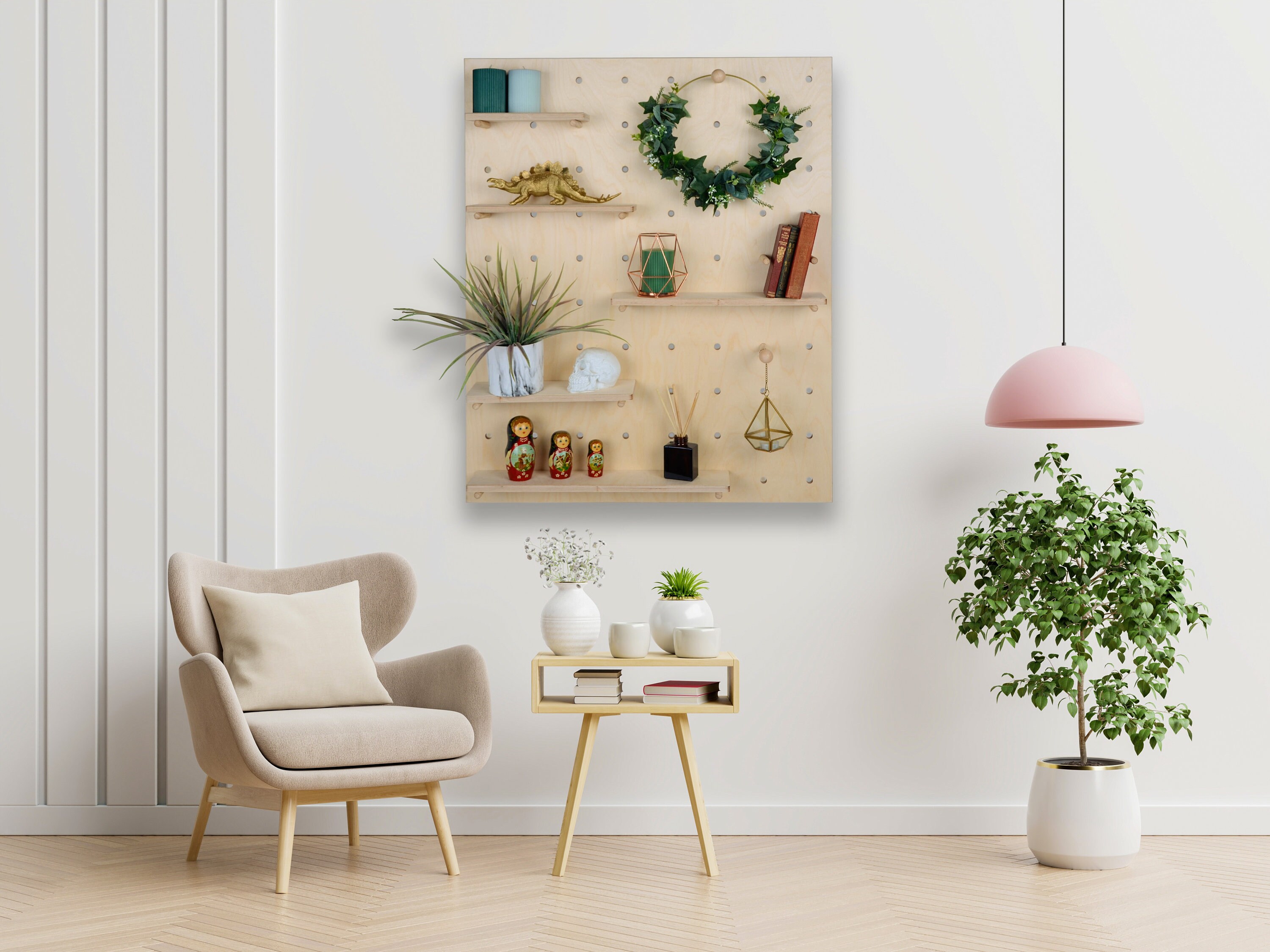 Giant Natural Wooden Pegboard Etsy UK