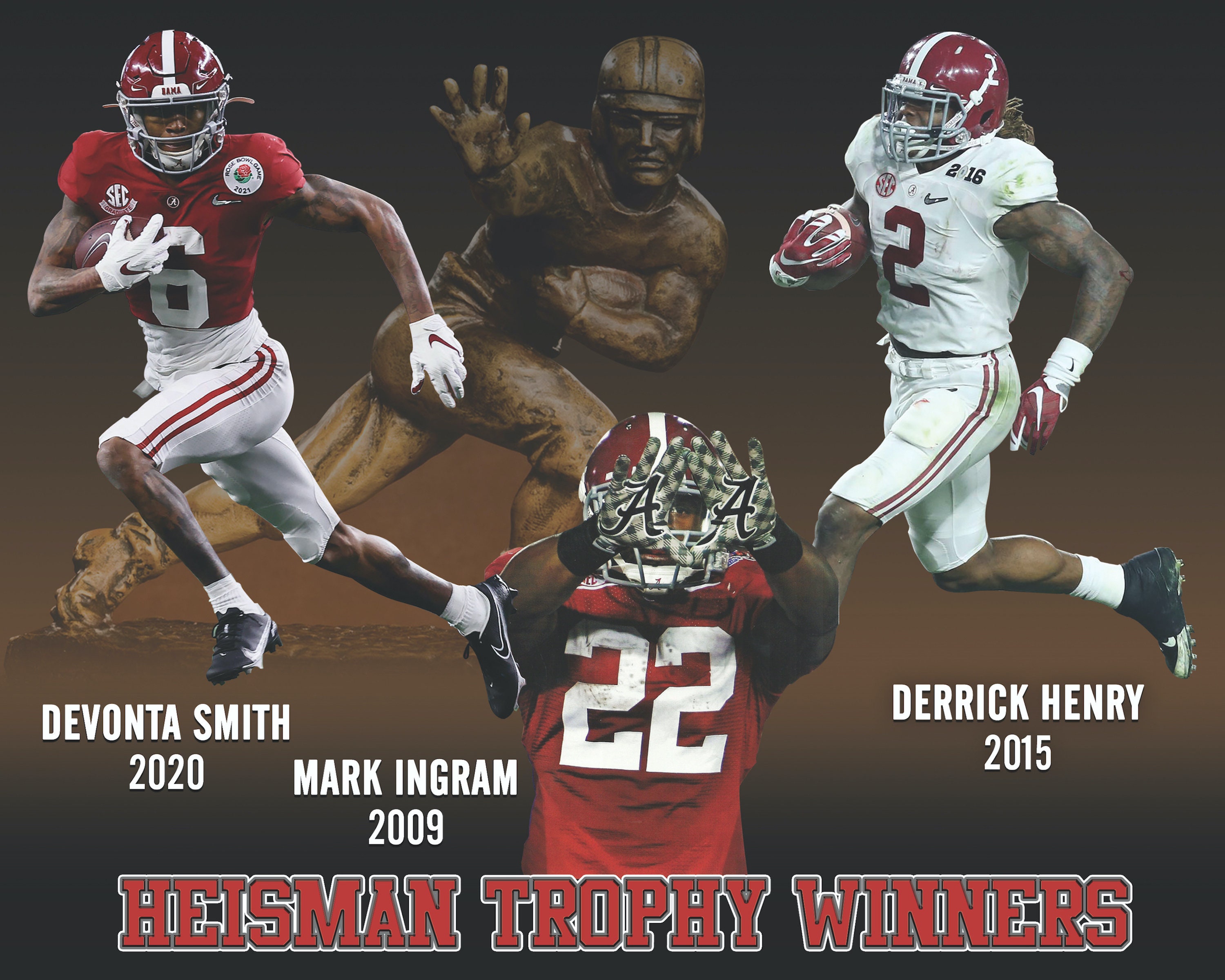 Alabama Heisman Trophy Winners 8x10 Photo Etsy