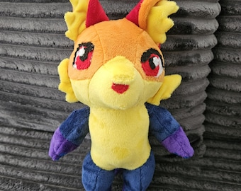 Colorful Rainbow Wolfdog Plush