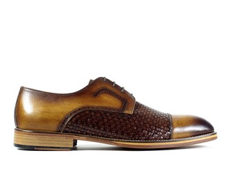 Tobacco and Brown Derby Shoes