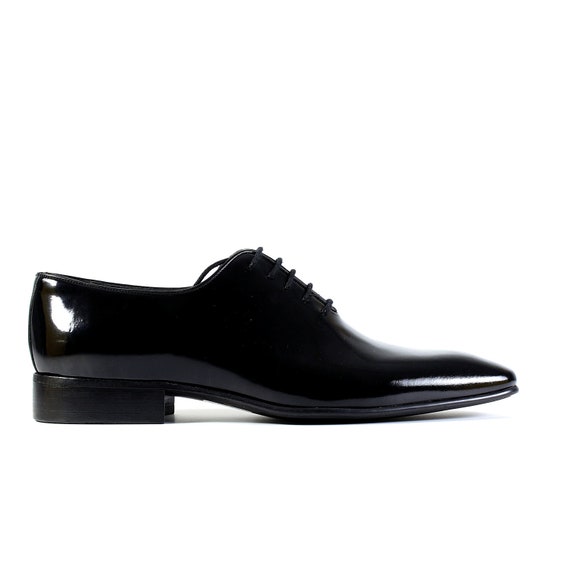 Lace-up Black Dress Shoes Oxford Mens Shoes Classic Patent - Etsy