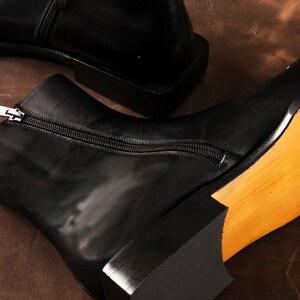Handmade Luxury Mens Leather Dress Boots, Men Dress Shoes