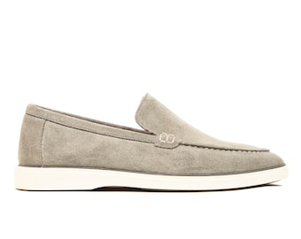 Genuine Suede Comfort Loafers, Mens Causal Shoes, Casual Loafer Shoes, Calf Leather