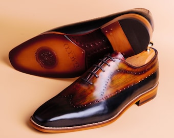 Handmade Patent Leather Dress Shoes: Turkish Leather Oxfords