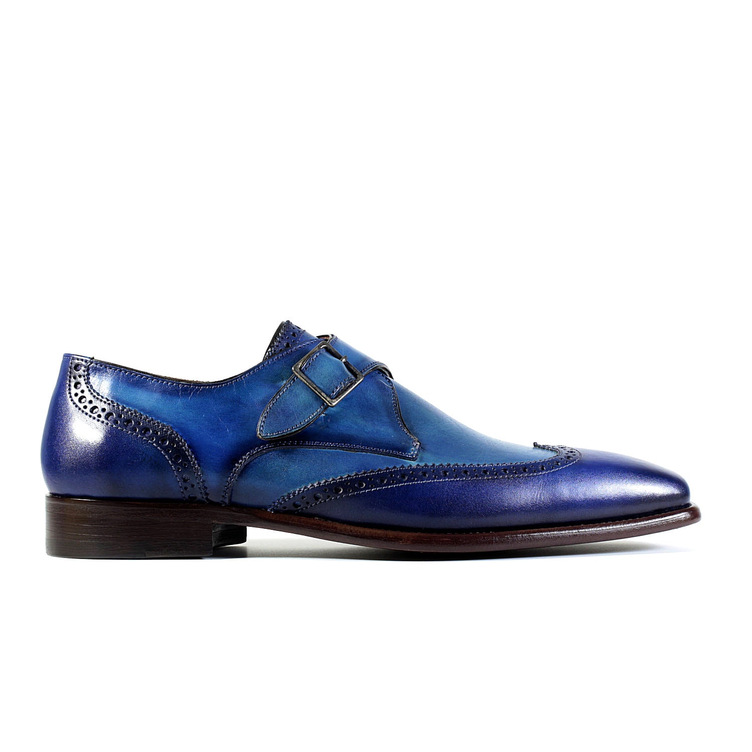 blue dress shoes