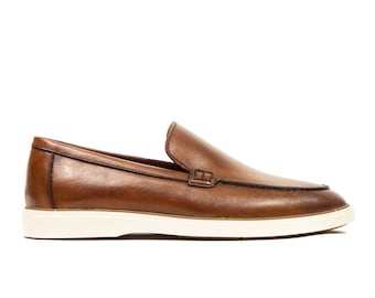 Hand Stitched Leather Loafers: Men's Casual Shoes