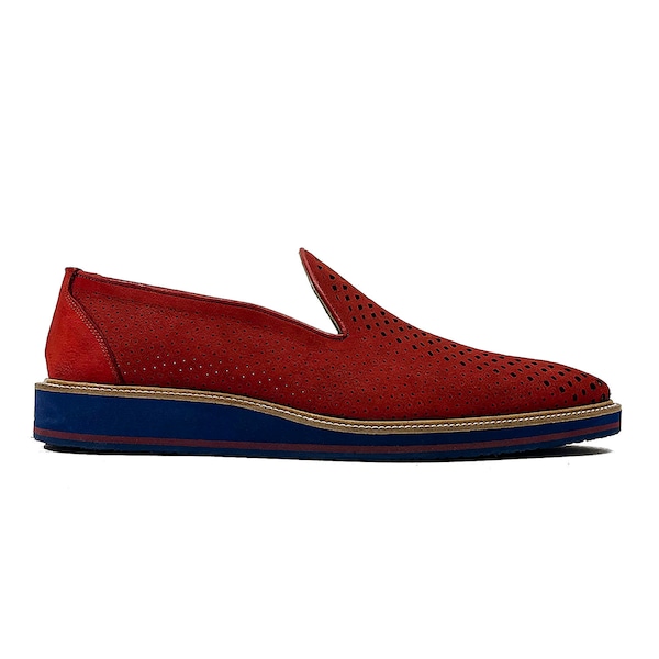 Eva Sole Genuine Suede Casual Shoes for daily usage in hot summer days, Gift for him