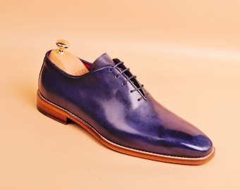 Zapatos de vestir de piel patinada hechos a mano: estilo turco clásico