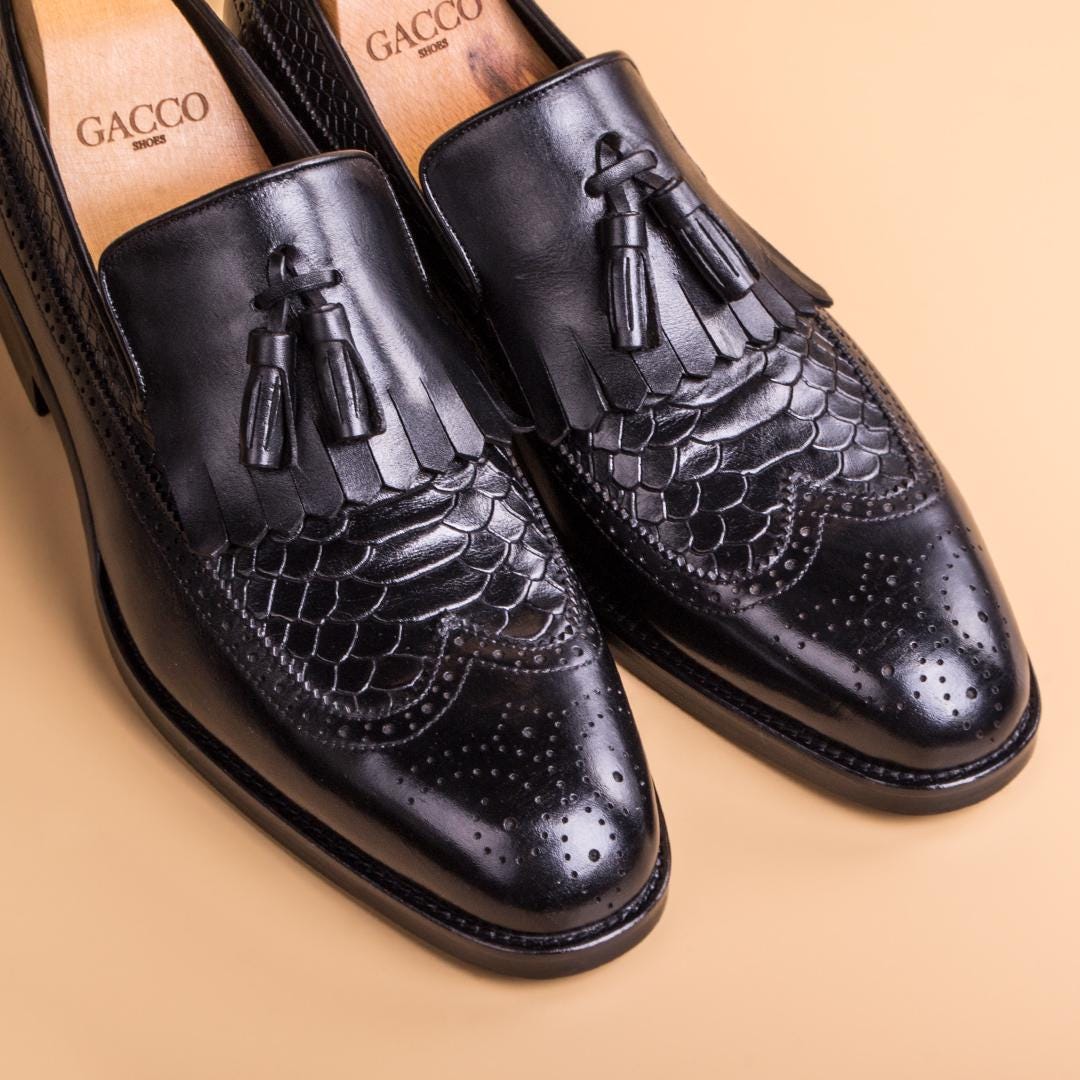 Gacco Corcodile Print Loafers - Etsy