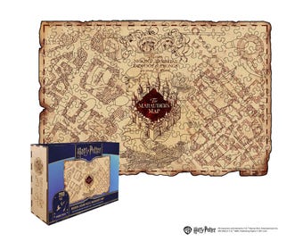 Wooden puzzle for adults and kids Marauder's Map, Licensed eco wooden jigsaw, Figure puzzle, Shaped puzzle, Unique gift for him