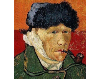 Self-Portrait by Vincent van Gogh maze puzzle, jigsaw wooden puzzle, gifts for friends, shaped puzzle, birthday gift