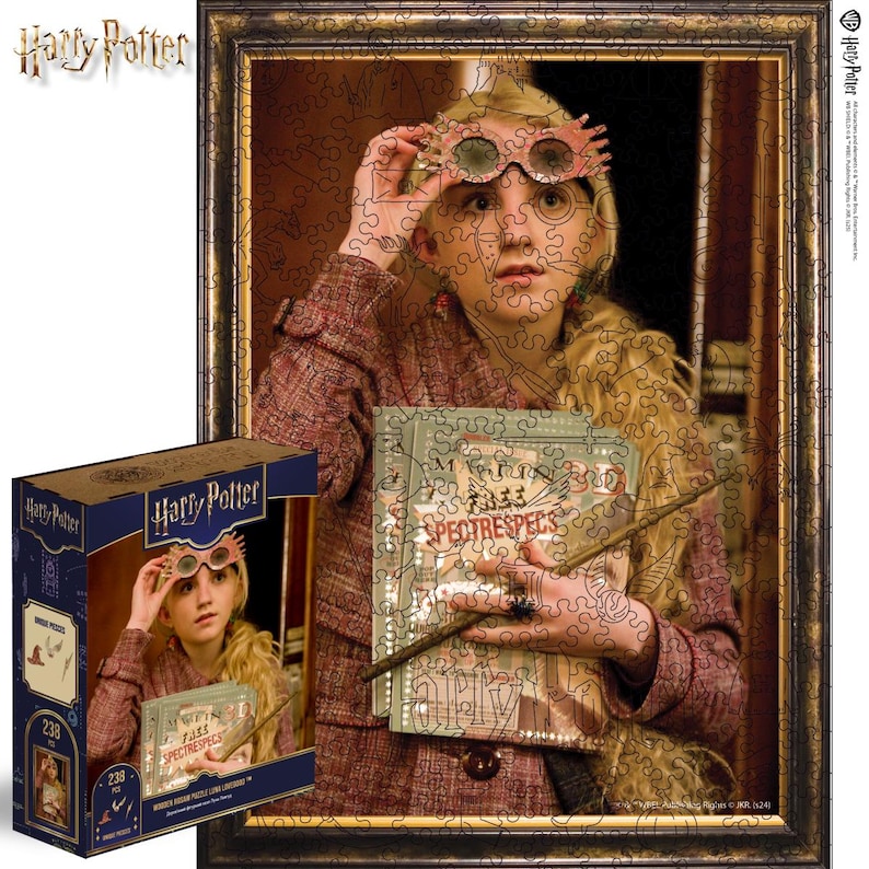 Rompecabezas de madera para adultos y niños Harry Potter Severus Snape™, regalo Potterhead, retrato de Voldemort, rompecabezas vintage coleccionable imagen 13