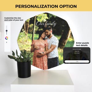 Puzzle personnalisé à partir d'une photo, cadeau personnalisé, puzzle en bois, formes uniques, cadeau d'anniversaire pour lui, elle, cadeau de mariage pour couple image 3