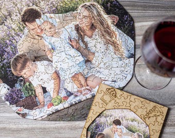 Puzzle en bois personnalisé, votre puzzle photo, puzzle photo de famille, cadeau d'anniversaire pour elle, meilleurs cadeaux pour elle