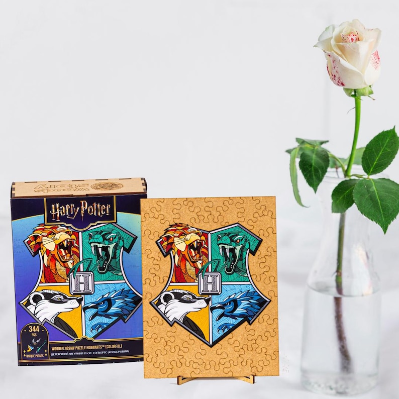 Gift for Potterhead - Licensed Wooden Jigsaw Puzzle, Harry Potter gifts, Hogwarts Puzzle, Harry Potter Puzzle Hogwarts Wall Art, Couple gift image 9