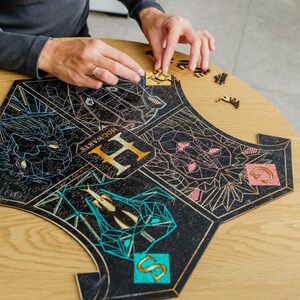 Wooden jigsaw puzzle for adults and kids Harry Potter Hogwarts™ Officially Licensed, Best Birthday Potterhead gift, Wizard gift